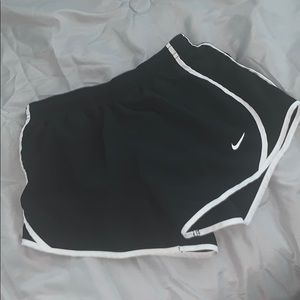 black athletic shorts